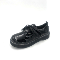 2018韩国圆头系带低帮马丁鞋女日系复古学生原宿厚底大头小皮鞋潮