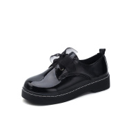 韩版女鞋2018秋冬季ulzzang小皮鞋 原宿英伦学院风学生百搭小皮鞋