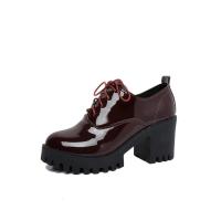 2018秋冬季新款英伦风少女小皮鞋女士鞋子中跟粗跟高跟鞋学生单鞋