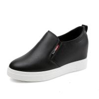 内增高休闲鞋2018秋季新款小白鞋子懒人鞋厚底秋冬单鞋一脚蹬女鞋