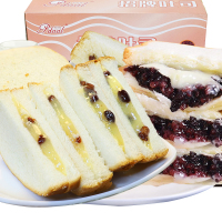 帕代欧紫米面包750g红豆土司+450g紫米面包零食早餐 黑米夹心切片奶酪口袋小面