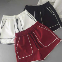 2020新款运动短裤女夏新款韩版百搭宽松休闲学生黑色阔腿热裤