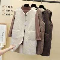 羊羔绒马甲女2020冬季短款韩版皮毛一体百搭宽松马甲背心坎肩外套