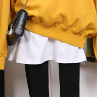 卫衣打底神器女打底裙子搭配卫衣毛衣露白边叠穿内搭下摆半身短裙子