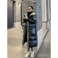 潮牌欧货高端中长款羽绒服女2020年冬季新款显瘦过膝白鸭绒外套潮