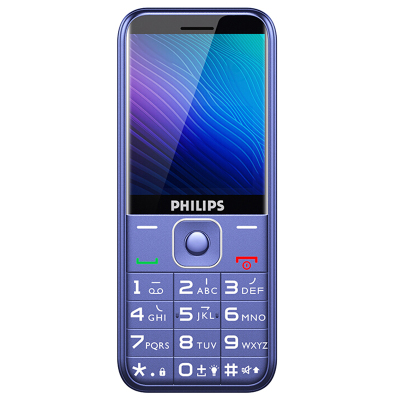 飞利浦（PHILIPS）飞利浦E258S 宝石蓝 直板按键 移动/联通2G 老人手机 老年功能手机