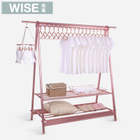 名至晾衣架落地折叠室内双单杆式衣帽架落地卧室阳台伸缩家挂衣架