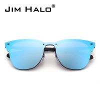 JIM HALO太阳镜男女款个性网红ins街拍变色墨镜新款旅行者彩膜金属框小脸眼镜HFX0019