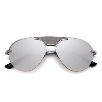 JIM HALO太阳镜女士时尚个性摩登变色防紫外线墨镜新款防辐射圆形金属框彩膜炫彩小脸眼镜ZT3648