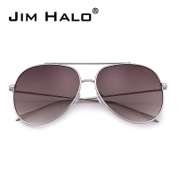 JIM HALO太阳镜品牌男女同款时尚个性飞行员墨镜新款防辐射变色彩膜金属框眼镜HFX0009