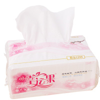 幸运果400张双层压花平板卫生纸 原生木浆家用厕纸整箱10包包邮