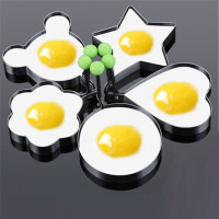 【5只装】加厚不锈钢煎蛋器模型爱心型煎蛋模具创意煎蛋圈煎鸡蛋荷包蛋磨具套装