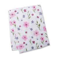 Lulujo Baby加拿大婴儿muslin棉包巾婴儿抱被 四季通用防惊跳襁褓婴儿毯 婴儿浴巾