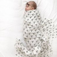 Lulujo Baby 加拿大婴儿竹棉包巾 四季通用婴儿抱被 婴儿襁褓抱被 防惊跳婴儿毯 哺乳巾