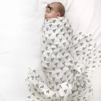 Lulujo Baby 加拿大婴儿竹棉包巾 四季通用婴儿抱被 婴儿襁褓抱被 防惊跳婴儿毯 哺乳巾
