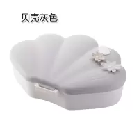 客厅分格干果盒 家用零食盘糖果盘嗑瓜子米魁 瓜子盘水果盘干果盒 6160贝壳灰色