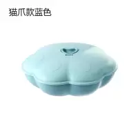 客厅分格干果盒 家用零食盘糖果盘嗑瓜子米魁 瓜子盘水果盘干果盒 猫爪蓝色