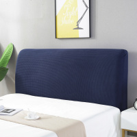 床头套床头罩套木床头通用弧形异形防尘罩米魁床背罩 藏蓝色-玉米绒[厚] [120]适用范围(110cm-139cm)