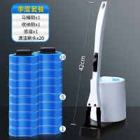 一次性洗马桶刷子套装替换头长柄无死角可抛式家用米魁厕所清洁刷 [季年套餐]马桶刷套装+20枚刷头