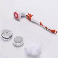 无线电动搓澡机长柄沐浴刷搓背按摩洗澡刷米魁搓澡器 橙色