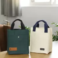 朴素饭盒袋子手提便当包带饭的学生杂物帆布上班饭盒米魁带手拎文件袋