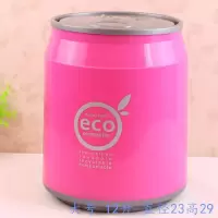 时尚创意可乐罐垃圾桶可爱易拉罐米魁家用厨房自动翻盖桶儿童房垃圾桶 粉色大号12升