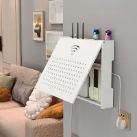 米魁wifi无线路由器光猫壁挂式多媒体箱弱电遮挡箱装饰画开关盒收纳盒