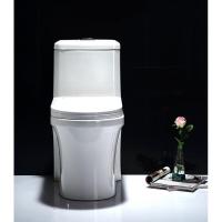 超漩大口径防溅防臭节水陶瓷坐厕家用马桶抽水坐便器白色雪花釉pp盖板(019)