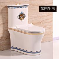 新款墙排大口径4D彩色座便器马桶家用彩金节水静音坐便器