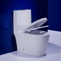 抽水陶瓷连体式坐便器防臭卫生间厕所坐厕家用墙排式马桶豪华版(金刚晶钻釉面)185mm