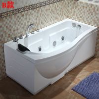 小户型浴缸亚克力家用独立式三角形冲浪按摩恒温浴盆1.2-1.8m
