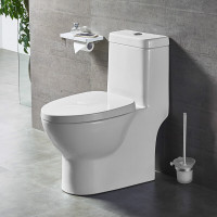 卫浴喷射虹吸式节水小户型马桶抽水坐便器缓降盖板aB1378ab1378