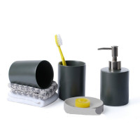 日式简约风格浴室个性漱口杯乳液瓶北欧品质现代陶瓷卫浴礼盒套装
