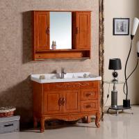 橡木浴室柜实木风水隐形镜柜中式面盆隐藏镜柜洗脸推拉镜柜落地柜