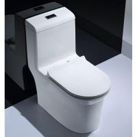 超漩式大口径节水抽水防臭座便器家用卫生间洗手间卫浴马桶坐便器白色雪花釉脲醛盖板(027)