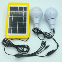 厂价直销太阳能灯照明便携式户外家用室内超亮应急灯农村一拖二