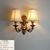 床头灯壁灯卧室客厅美式欧式墙灯简欧复古现代简约背景墙婚房壁灯银色H款双头带led