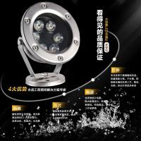 底灯led防七彩下射灯12V鱼池景观景灯3W5W12W喷泉池灯
