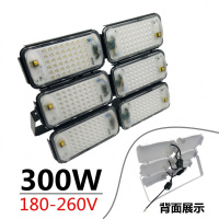 天使眼投光led太阳灯户外防超亮碘钨灯路灯庭院广告200W工地灯黑灯体300W白光