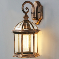 防古户外壁灯过道创意室外花园别墅庭院灯个性阳台复古防灯家用黑色-免装-带20WU形玉米灯泡