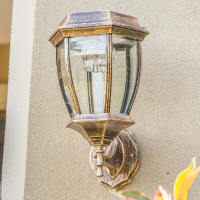 光控户外防太阳能壁灯庭院灯家用复古欧式室外花园别墅乡村灯具