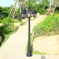 欧式花园小区庭院灯绿化工程高杆灯景观灯户外三头3米道路灯铝灯