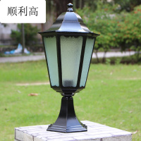 户外防围墙灯柱头灯柱灯别墅口庭院灯花园路灯大灯家用[古铜]带13WLED玉米灯泡