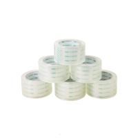 得力(deli)33497透明胶高透明封箱胶带大卷快递6cm/4.8c 33497(6卷装)60mm*100y*50um