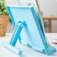 得力(deli)读书架 阅读架 多功能 小学生儿童夹书器成人 学生用课本支架夹看书架简易书靠书立 蓝色(阅读架)