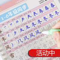 六品堂小学生字帖一年级二年级三四下册同步语文人教版练习笔画笔顺凹儿童楷书速成21天每日一练写字本 四年级上册字帖(2本)