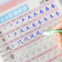 六品堂二年级上册下册字帖一年级练字帖本带拼音儿童小学生教材同步部编版三四五六人教版带笔顺凹楷书写 一年级上册字帖(2本)