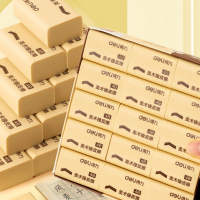 得力学生橡皮擦小学生可用创意卡通可爱儿童橡皮擦少屑干净绘画铅笔4B橡皮擦的干净不易留痕幼