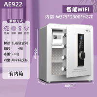 得力卓岳指纹保险箱家用小型保险柜黑白规格密码WiFi保管箱364560_雅白45cm-密码指纹WiFi远程解锁AE922