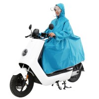 雨衣电动车有袖成人男女单人加大加厚电瓶摩托车双帽檐雨披